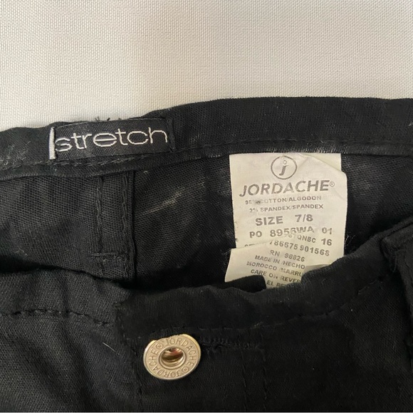 Jordache Black Stretch Split Hem Women/ Juniors Shorts size 7/8 - Picture 3 of 6